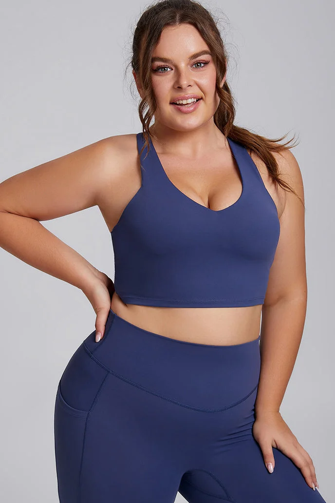 SVL Dark Blue Women's Sports Bra - Dark Blue - SVL for Women | Best Price UAE